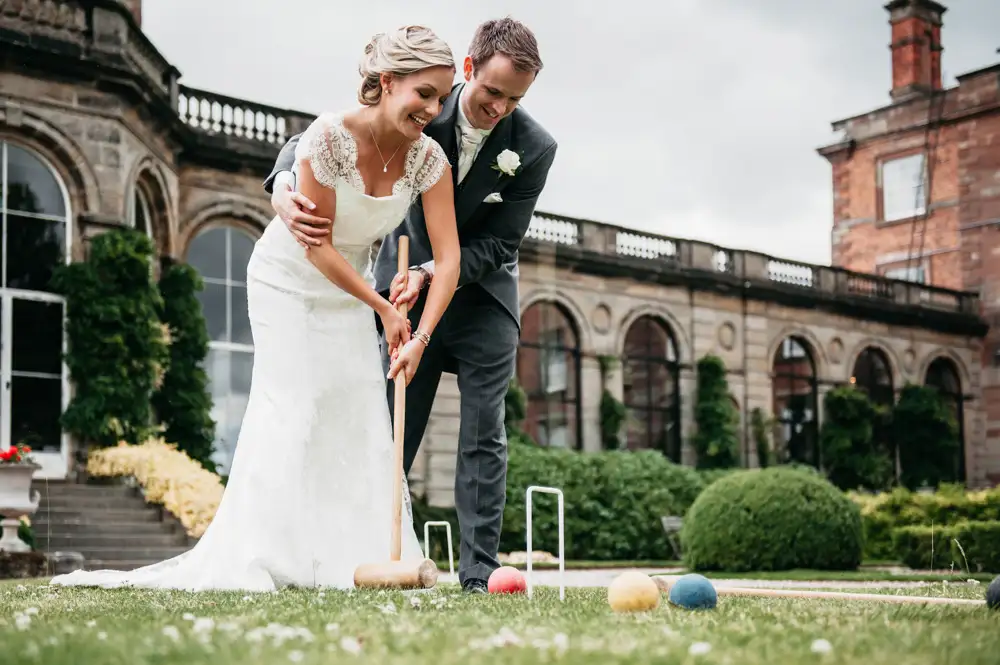 Wedding Photo RM - bride and groom croquet