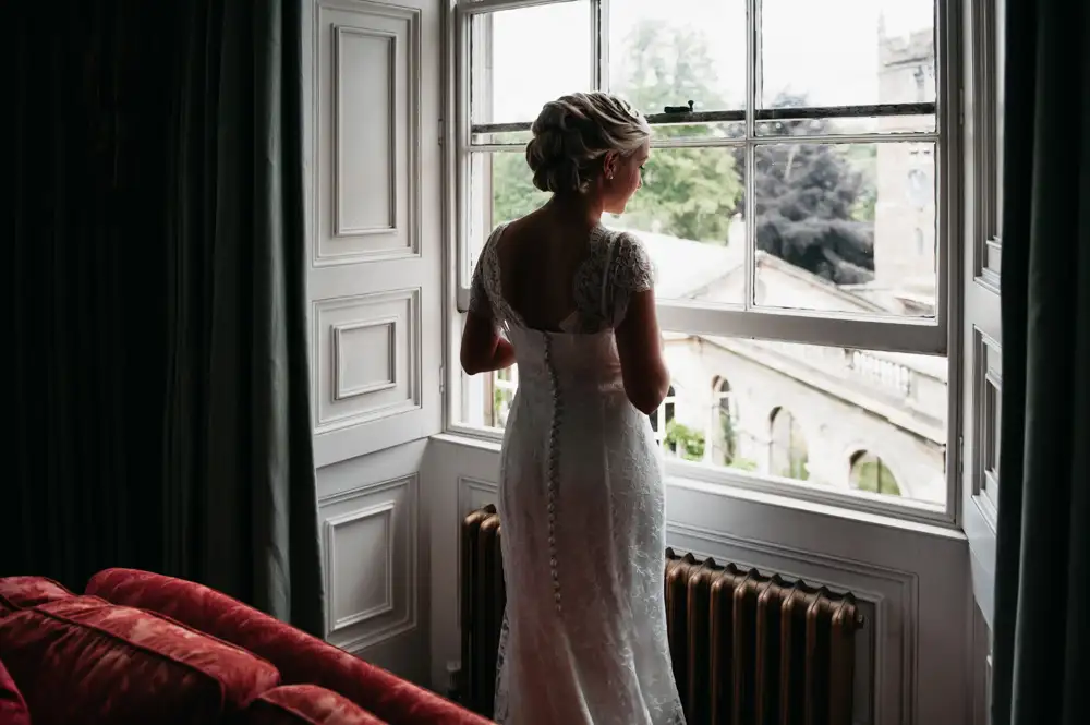 Wedding Photo RM - bride silhouette by window